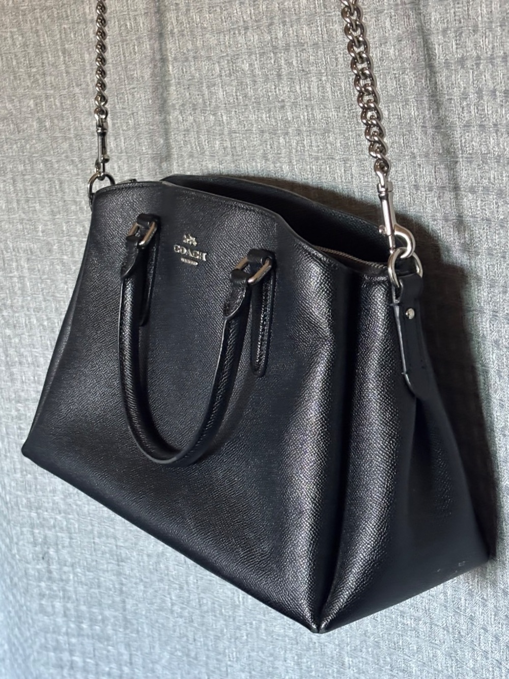 Coach F28978 Sage Carryall Saffiano Leather Satchel Crossbody Purse - Picture 2 of 8
